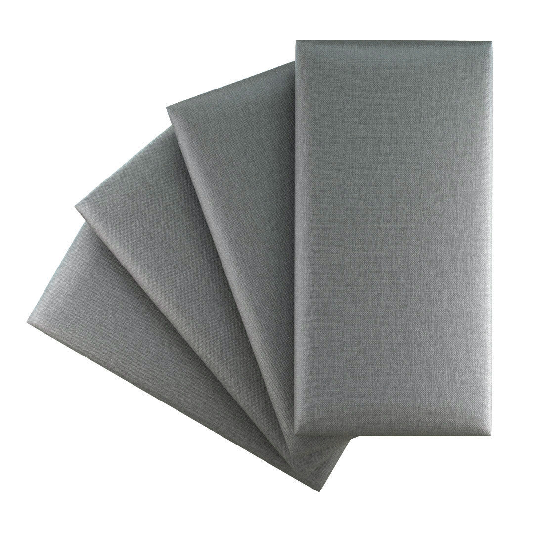 Upholstered Wall Panels Linen Ash Blend Gray 32"x 16" (4 Pack)