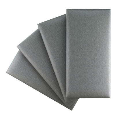 Upholstered Wall Panels Linen Ash Blend Gray 32"x 16" (4 Pack)