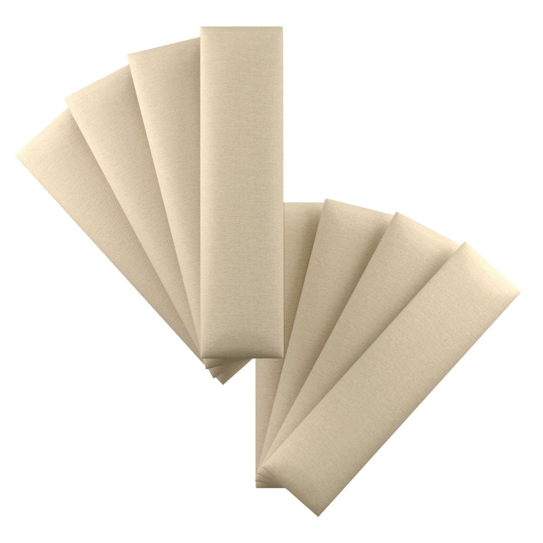 Upholstered Wall Panels Linen Sandy Shore Beige 32"x 8" (8 Pack)