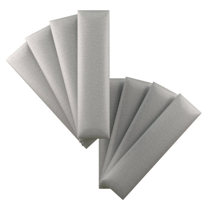 Upholstered Wall Panels Linen Misty Hill Gray 32"x 8" (8 Pack)