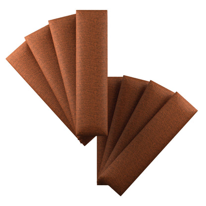 Upholstered Wall Panels Linen Spicy Terracotta 32"x 8" (8 Pack)