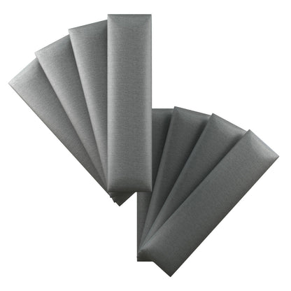 Upholstered Wall Panels Linen Ash Blend Gray 32"x 8" (8 Pack)