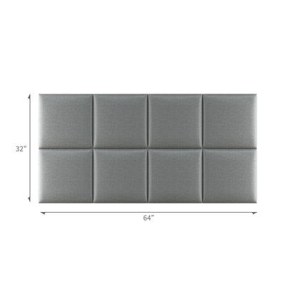 Upholstered Wall Panels Linen Ash Blend Gray 16"x 16" (8 Pack)