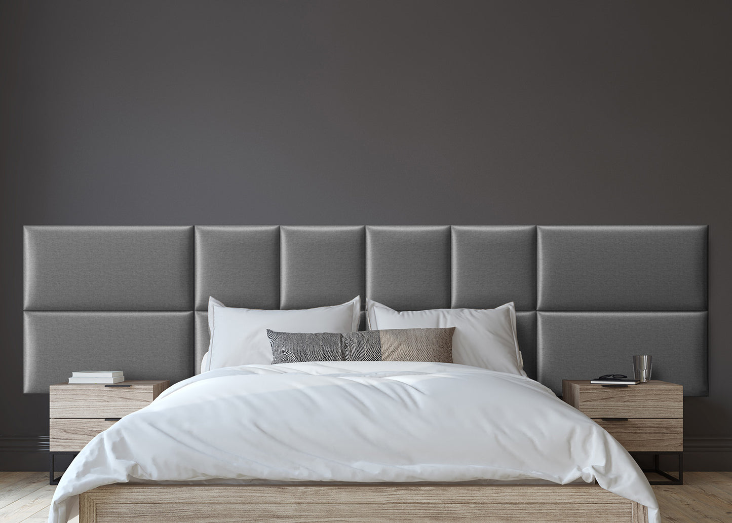 Urban Dreamscape Headboard Queen & King Size - Upholstered Wall Panels