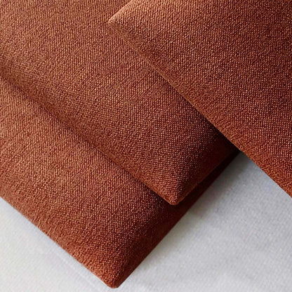 Upholstered Wall Panels Linen Spicy Terracotta 32"x 16" (4 Pack)